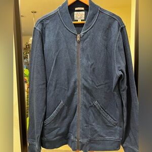 Lucky Brand Men's Navy Zip-Up Sweater